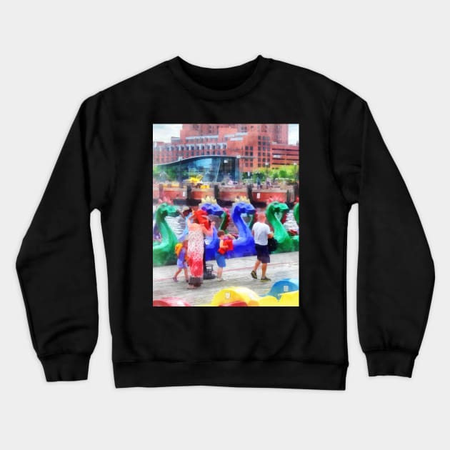 Baltimore MD - Dragon Boats Crewneck Sweatshirt by SusanSavad